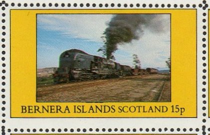 Local (cinderella) Stamps of Scotland : Trains : Bernera Islands Beyer-Garratt